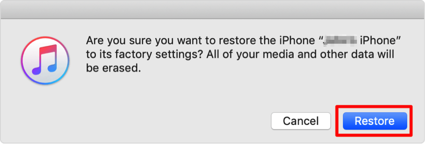 How to Factory Reset iPhone XS (Max)/XR with iTunes
